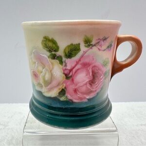 C.T. Altwasser (Carl Tielsch Altwasser) 
Vintage Hand Painted Floral Shaving Mug